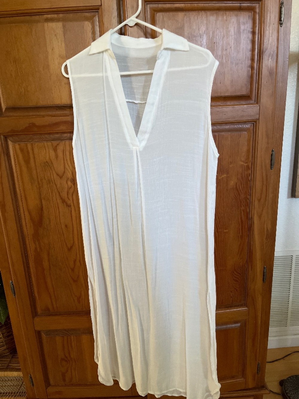 White Gauzy Swimsuit Coverup